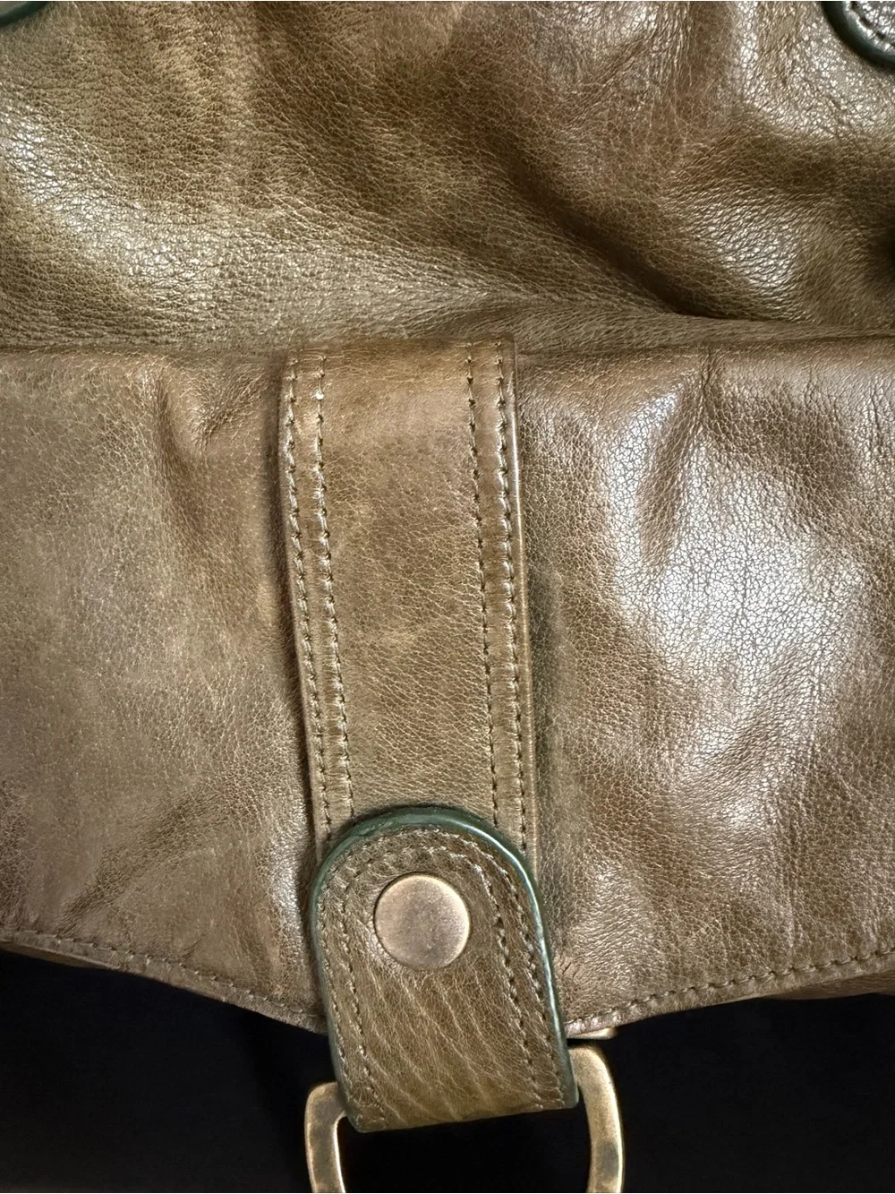 Kooba Vintage Distressed Leather Satchel Bag